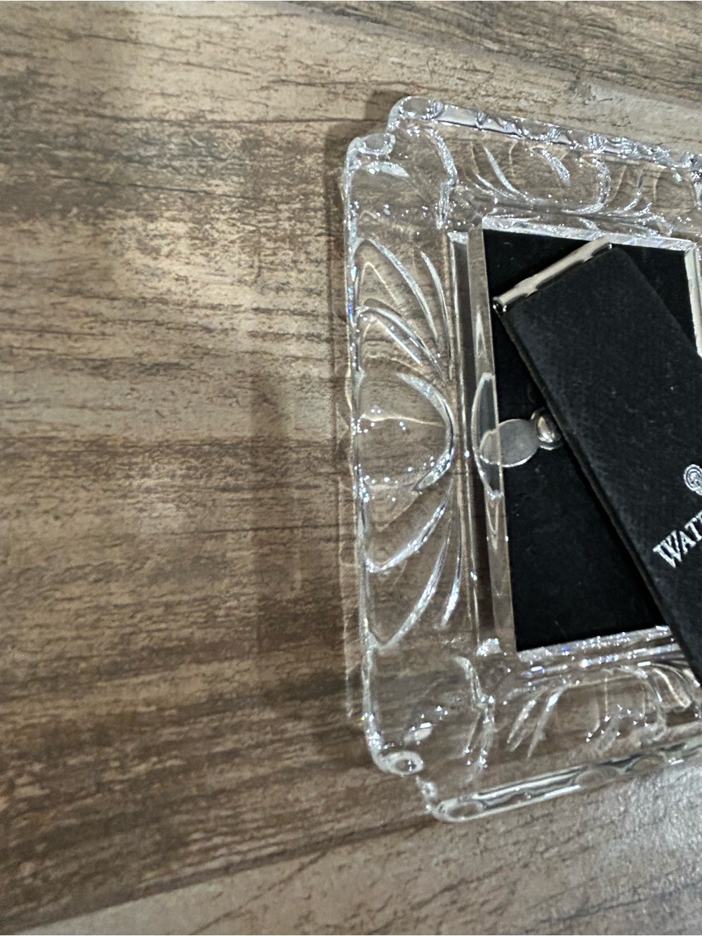 Waterford Crystal Picture Frame 'With Love' Holds 2"x3" Photo Etched Logo - Picture 9 of 9